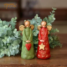 

American Country Flower Fairy Sisters Resin Angel Ornaments Christmas Home Decoration Accessories Home Decor Home Fairy Garden