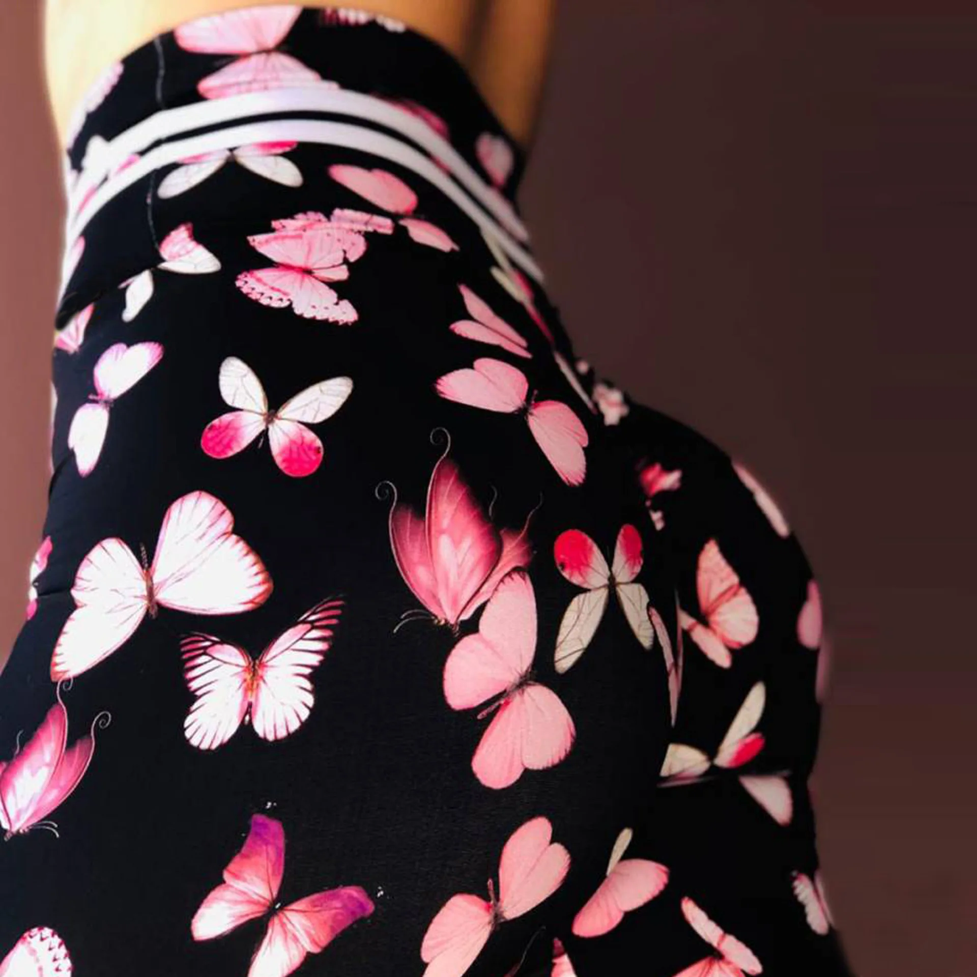 Красочные Леггинсы бабочки для женщин высокое качество и эластичность фитнес леггинсы Famle уличная искусство леггинсы