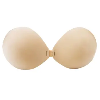 

Strapless Adhesive Silicone Bra Thick Push Up Front Close Invisible Nipple Cover Y3NE