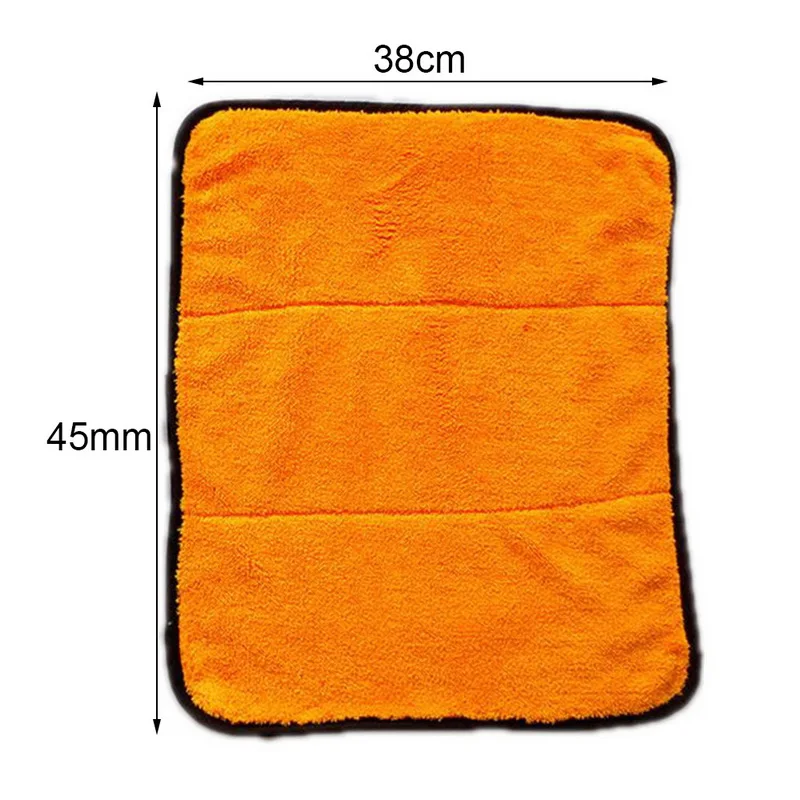 Ткань для чистки автомобиля супер впитываемость 38 см x 45 см Премиум микрофибра Авто Полотенце ультра размер полотенце одноразовая сушка весь транспорт - Цвет: Оранжевый
