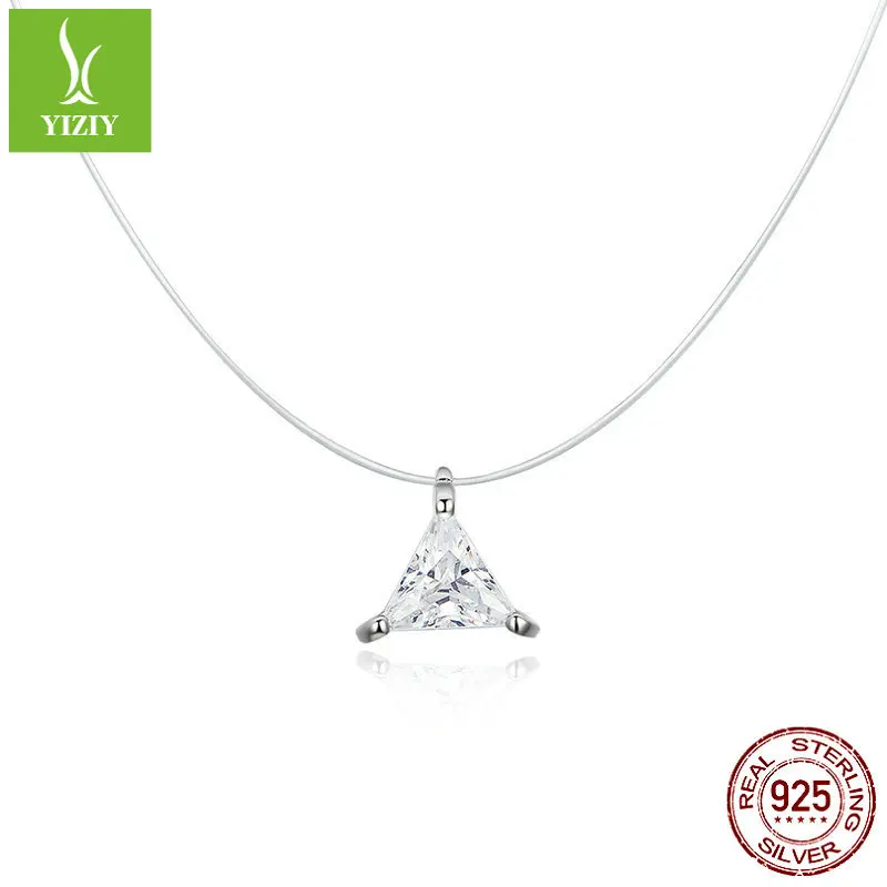 

Silver zi yun New Style Hot Selling Clavicle Hidden Fishing Line Fashion And Personality Zircon Necklace Scn332-t