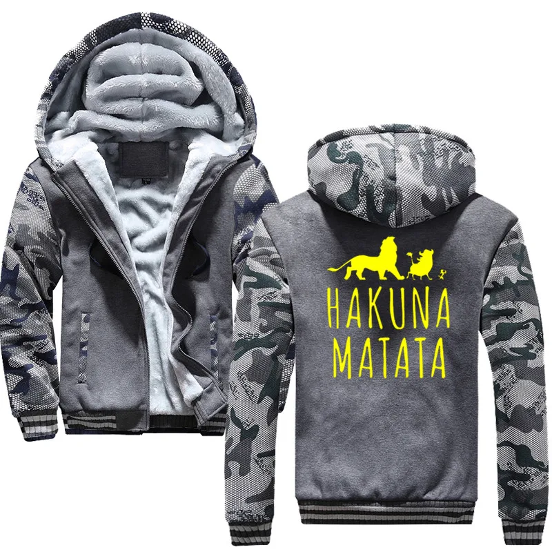 HAKUNA MATATA Lion King Simba мужские толстовки Брендовые мужские толстовки на молнии мужской спортивный костюм с капюшоном зимняя Толстовка для мужчин s