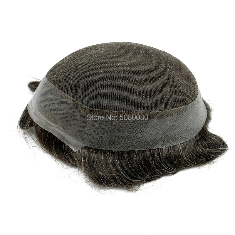 Новый базовый дизайн в наличии remy волосы парик шнурка Вокруг pu Мужчин Toupee|Парики|