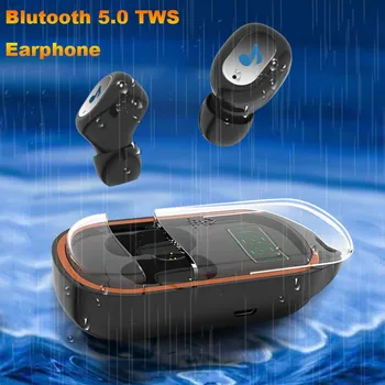 

JINSERTA TWS Bluetooth 5.0 Earphone IPX5 Waterproof Stereo Headset Smart Noise Reduction Subwoofer Music Player Handsfree