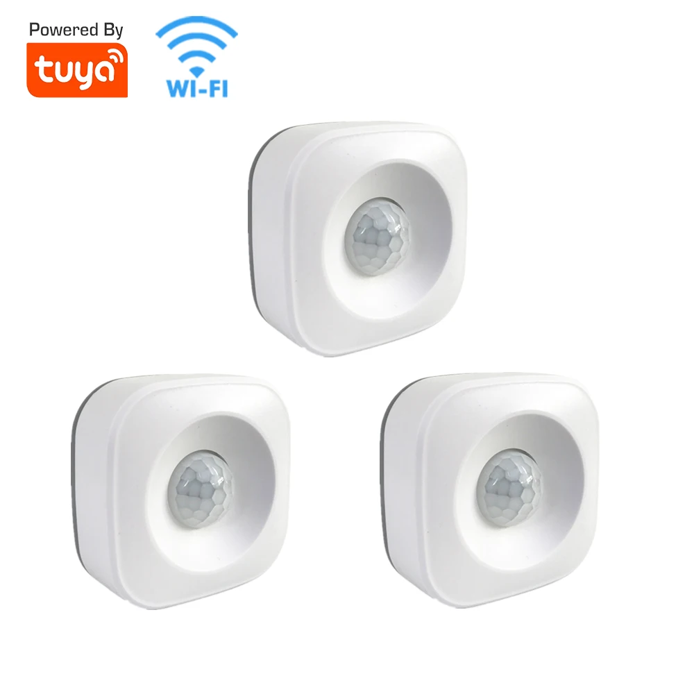 emergency warning light Tuya WiFi PIR Motion Detector Battery Powered Wireless Human Body Motion Sensor Smart Home Security Mini Infrared Detector home alarm key pad Alarms & Sensors