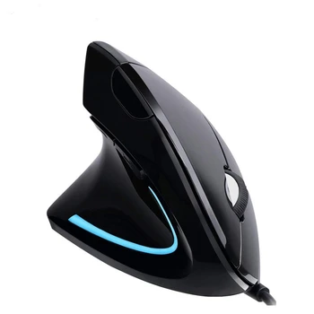 

Vertical Computer Mouse Left Hand Handed Ergonomic Optical Wired Mouse 1600 DPI Upright PC Gamer Office Mice With 1.4M USB Cable