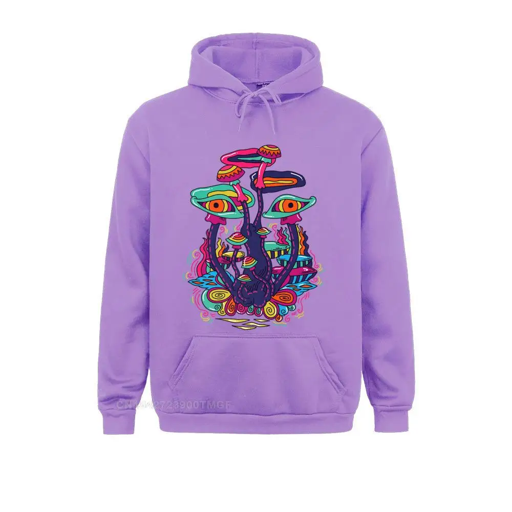 Trippy Psychedelic Mushroom Eyes T-Shirt__20820 Sweatshirts Crazy Long Sleeve New Design  Hoodies Clothes for Men April FOOL DAY Trippy Psychedelic Mushroom Eyes T-Shirt__20820purple