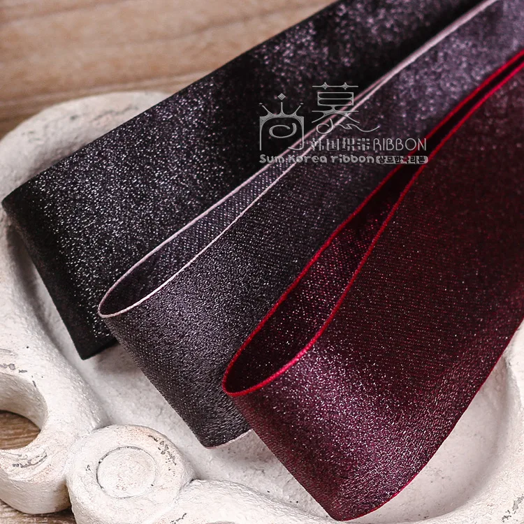 

100yards 25mm 40mm metallic purl organza sheer ribbon for hair bow diy accessories hand craft supplies bouquet packing bow