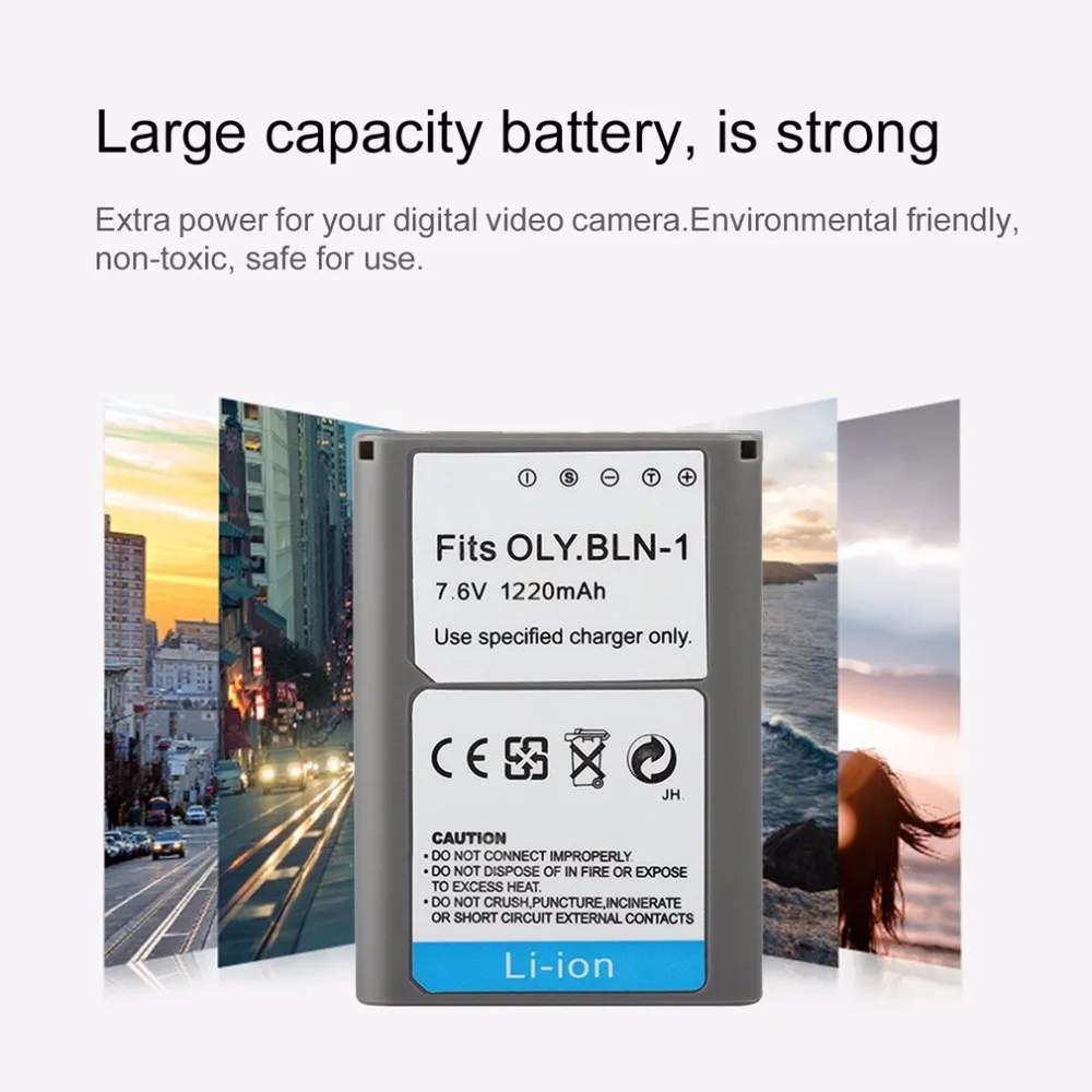 BLN-1 1220MAH 7,6 V литий-ионная аккумуляторная батарея для цифровой камеры аккумулятор для OLYMPUS OM-D/E-M5/EM5/EM-5