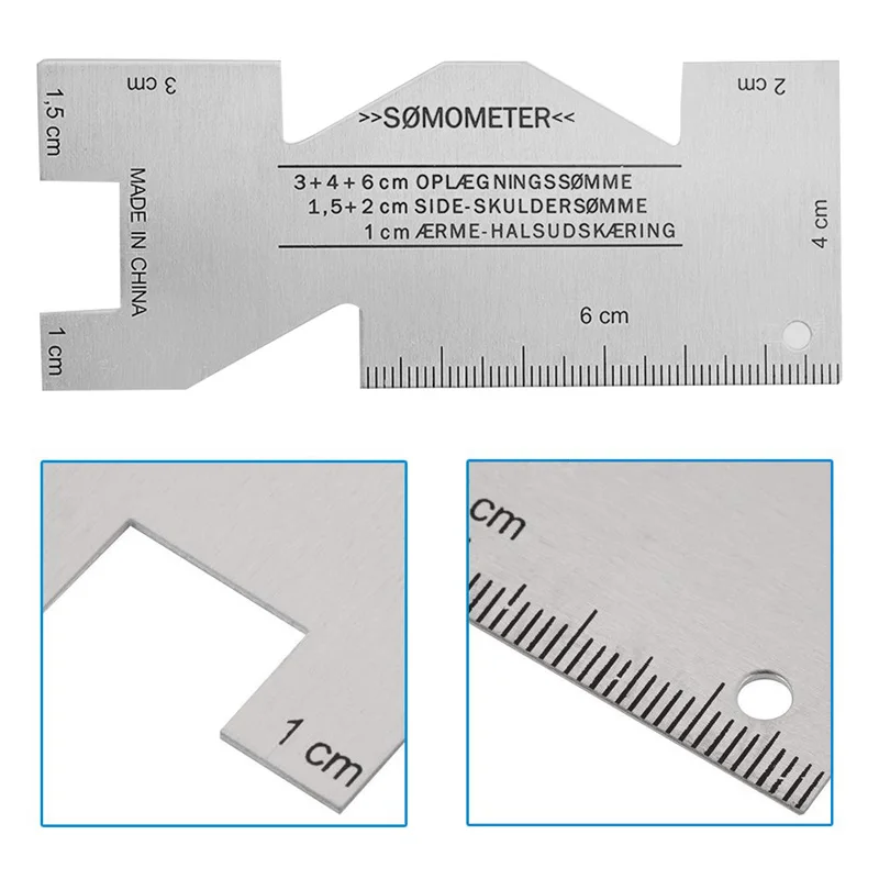 

1Pcs Flexible Measurement Gauge Metal Measuring Gauge Accurate Quilting Ruler Sewing Tool Accessory for Sewing Craft