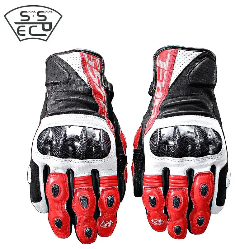 SSPEC moto GP кожаные перчатки rcycle полный палец дышащие мотоциклетные перчатки с сенсорным экраном мото-перчатки мужские