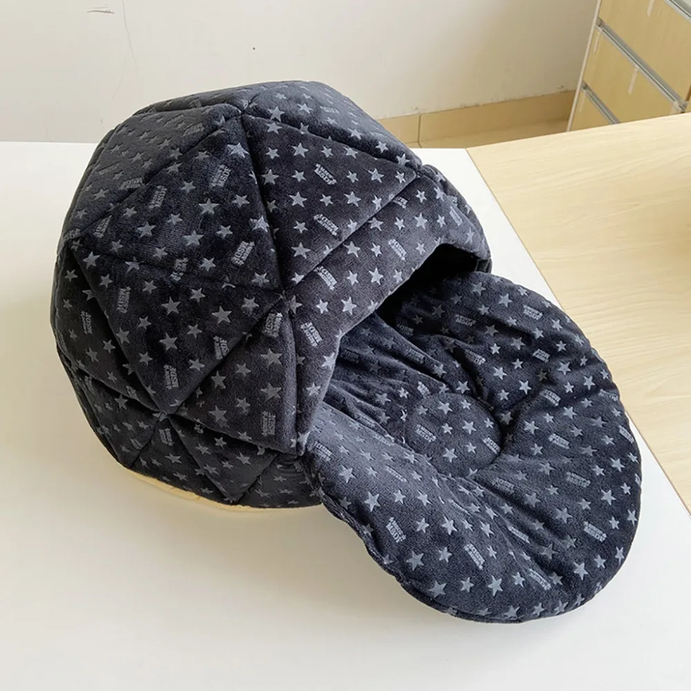 Removable washable plush kennel pet padded deep sleep comfortable pet bed comfy calming dog bed cat's house coperta cane 30N14 (16)