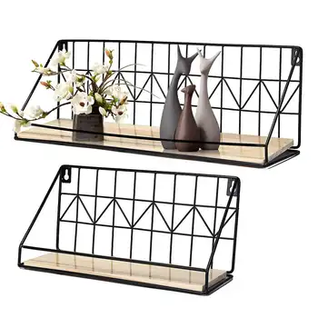 

Nordic Wall Decoration Storage Shelf Vintage Metal Iron Sundries Storage Rack Decorative Wall Shelves Organizer Flower Holder