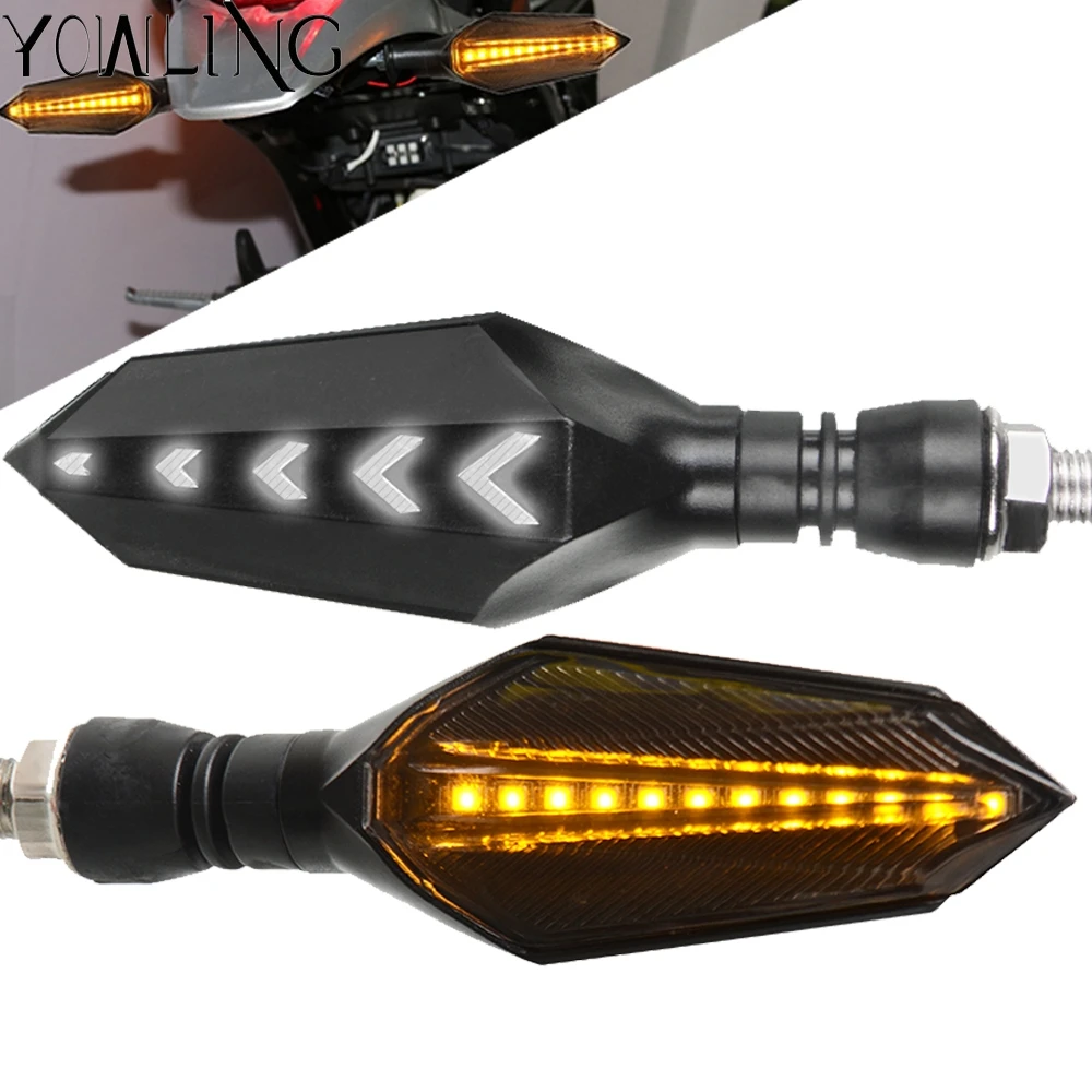 

For YAMAHA MT-03 MT03 MT 03 2005-2018 Motorcycle Turn Signals Light Tail Flasher Flowing Water Blinker Bendable Flashing Lights