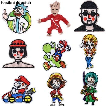 

E1535 Cartoon One Piece Iron on Embroidered Cloth Patch Clothes Stranger Thing Stickers Apparel Garment Accessories