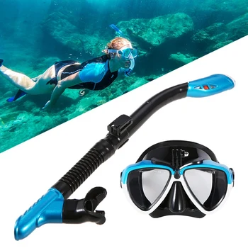 

Full Dry Diving Mask Diving Snorkel Swimming Goggles Set Men And Women Snorkeling Equipment Goggles Camera