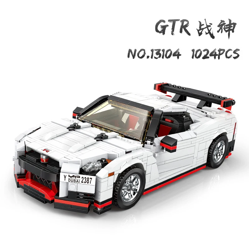 1024 шт формованные строительные блоки 13104 Креативная идея Ниссан GTR R35 детские