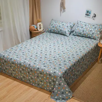 

Wholesale 1 Pcs 100% Cotton Bedsheets Bed Sheet Bedspread Queen King Bed Sheet Flat Sheet Single Double Sheet 200*230/230*245cm