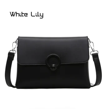 

2020 New Women's Simple Type Shoulder Bags PU Leather Clutch Hasp Handbag Ladies Crossbody Bags