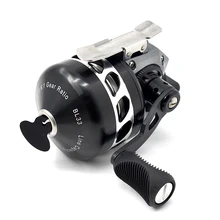 Moulinet de pêche BL33 rotatif en alliage d'aluminium, 3.6:1, pour la chasse, pour lancer d'appâts, ajustable