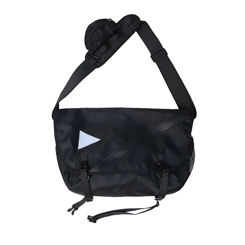 Black Breif Повседневная сумка-мессенджер, однотонный Кошелек для монет и карт, сумка на одно плечо, многофункциональная Большая вместительная сумка через плечо - Color: Black