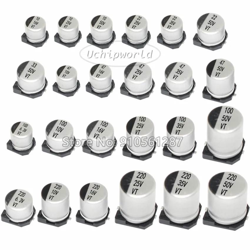 SMD алюминиевый электролитический конденсатор 6 3 V 10V 16V алюминиевая крышка 25В 35В с