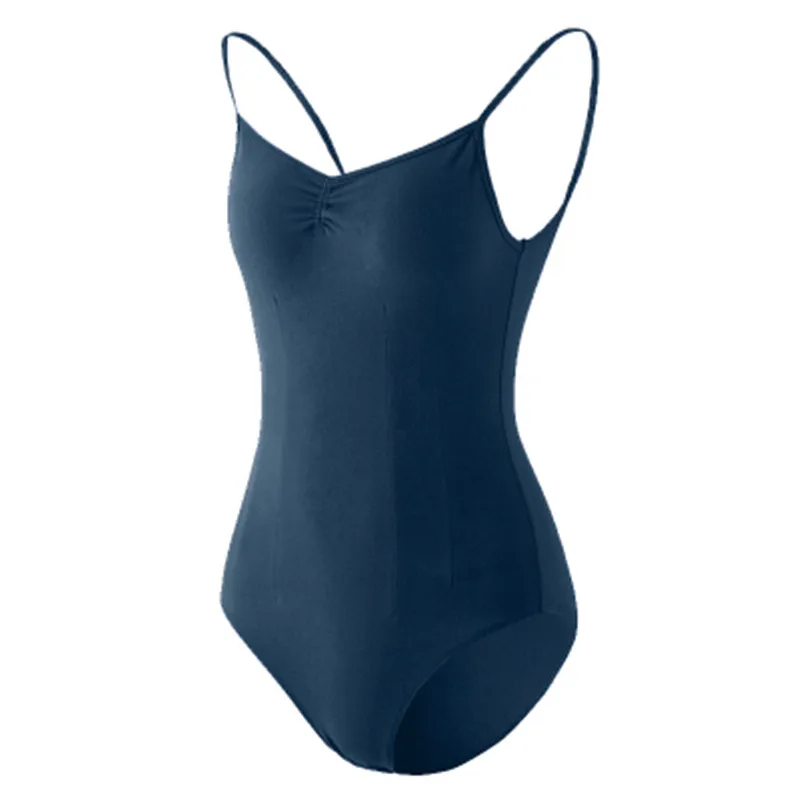 dark blue Купальник для танцев Женская открытая балетная кофта трико для взрослых спандекс трико для гимнастики балета для девочек Боди для балерины - Цвет: dark blue