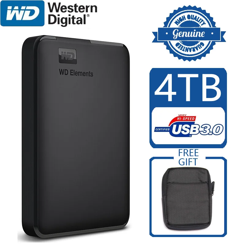 Wd Elements 4Tb Externe Draagbare Harde Schijf Schijf Usb 3.0 Hd Hdd Capaciteit Sata Opslag Apparaat Originele Voor Computer PS4 Tv - AliExpress