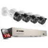 Sistema de cámaras de seguridad ZOSI 8CH 1080p H.265 + TVI CCTV DVR con 4x2,0 mp, Kits de cámaras de seguridad, sistema de videovigilancia para el hogar ► Foto 1/6
