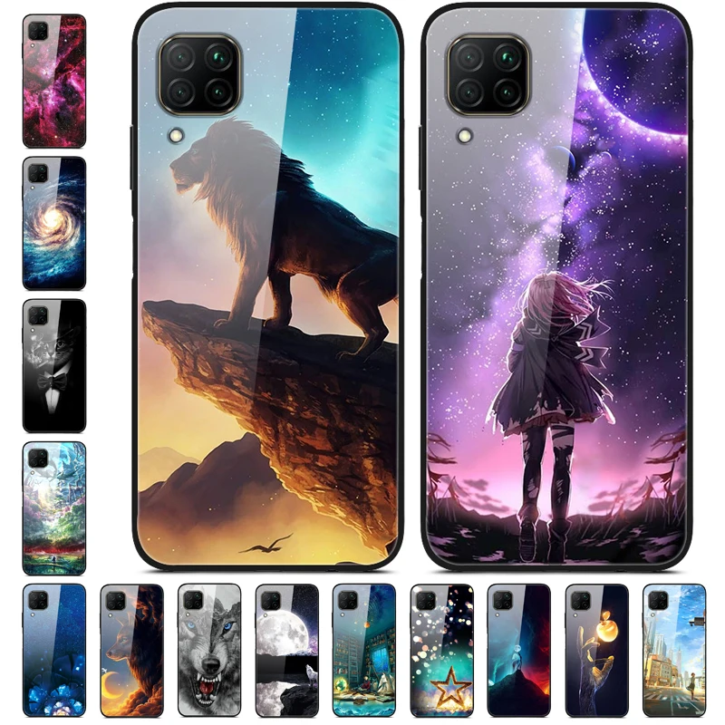 6 4 ''для Huawei P40 Lite чехол из закаленного стекла Твердый Чехол для задней панели