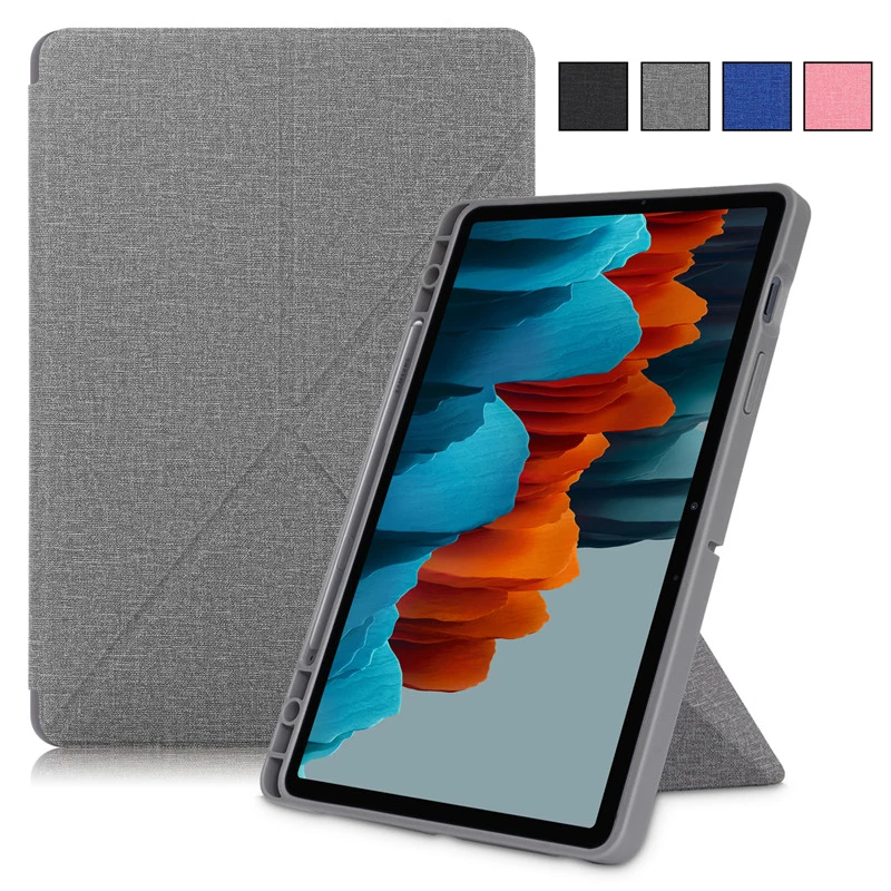 Zakelijke Flip Cover Smart Case Voor Samsung Tab S7 S7FE S7 Plus S7 Fe Tabletten Shell Coque Sm T730 t735 T970 T875 Soft Case|Hoezen voor tablets en e-books| - AliExpress