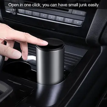 

Alloy Car Trash Can Basket Auto Organizer Storage Bag Auto Garbage Bin Ashtray Dust Case Holder Auto Accessories