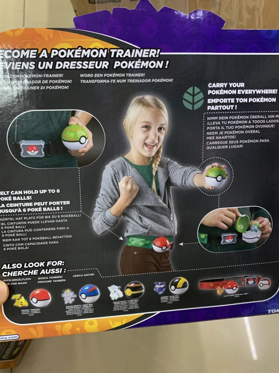 Оригинальные игрушки TAKARA TOMY Pokemon Pokeball с ремнем, модель фигурки, выдвижной пояс, подарки для детей, детские игрушки в коробке