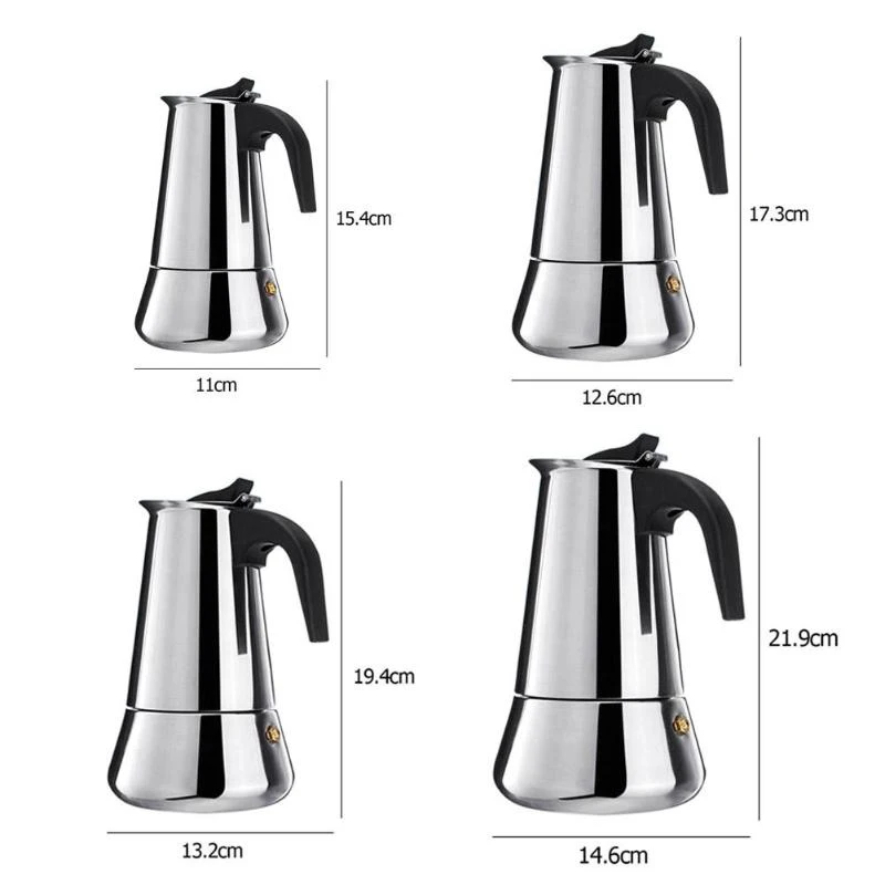 Cafetera portatil нержавеющая сталь Кофеварка горшок Moka эспрессо Cafeteira Percolator 100-450 мл французский пресс prensa francesa