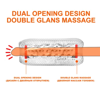 Vacuum Control Masturbation Cup Sucking Air Release Artificial Vagina Masturbator Sex Toys For Men Masturbatings Two Side Insert 3