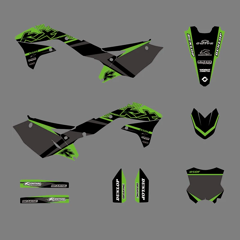 

Decal for Kawasaki KX450F KXF450 KX 450F KXF 450 2016 2017 2018 Team Background Graphic Motorcycle Sticker Kit