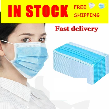 

In Stock ! High Quality Non Woven Disposable Face Mask 3 Layers Earloop Anti Dust Face Masks Disposable Mouth Mask