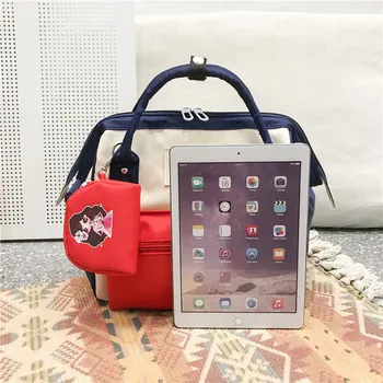 

2019 New Fashion Middle School Students Backpack Ins Japanese Ancient Girl Schoolbag Multi Color Contrast Backpack for Women