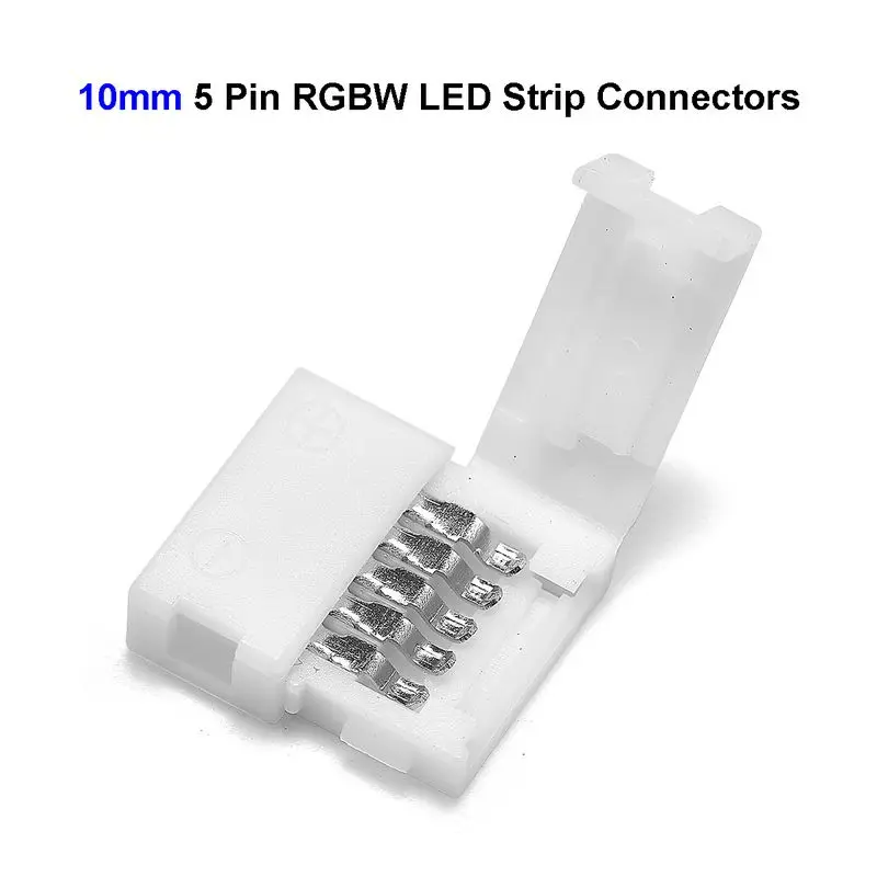 Светодиодная лента 100 шт. разъемы 5 Pin без пайки разъем 10 мм 12 для светодиодных лент