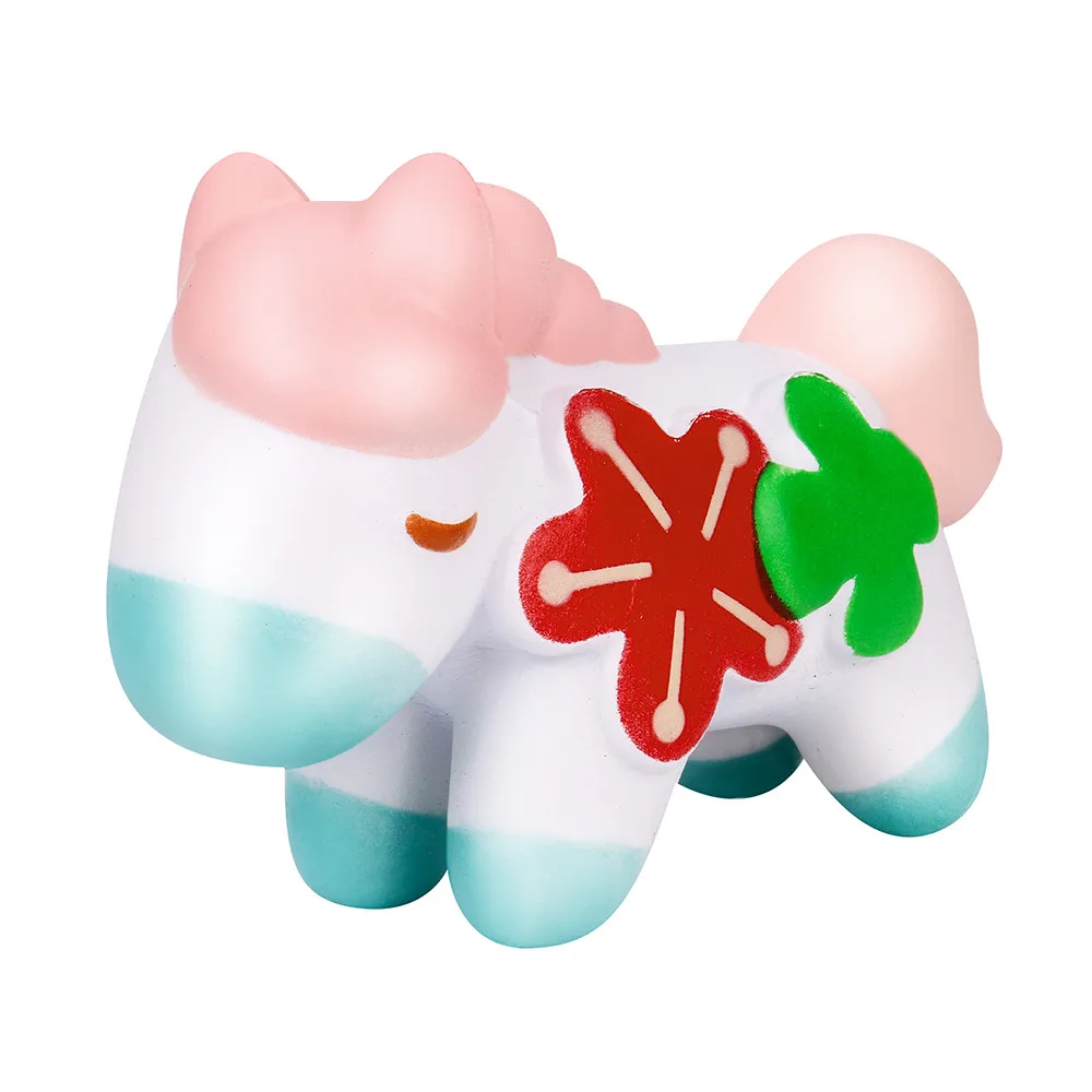 Мягкая игрушка пони милые животные каваи мультфильм 14,5 см мягкии Джамбо восхитительный пони медленно поднимающийся для выдавливания крема ароматизированные игрушки антистресс