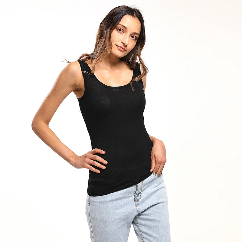 New Summer T-shirts Women Sleeveless Round Neck Loose T Shirt Ladies Vest Singlets Camisole Cotton Slim Ladies Thin Vest