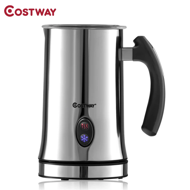 

COSTWAY 500W Electric Automatic Milk Frother with Hot or Cold Milk Function All-in-one Handheld Milk Frothers EP23648