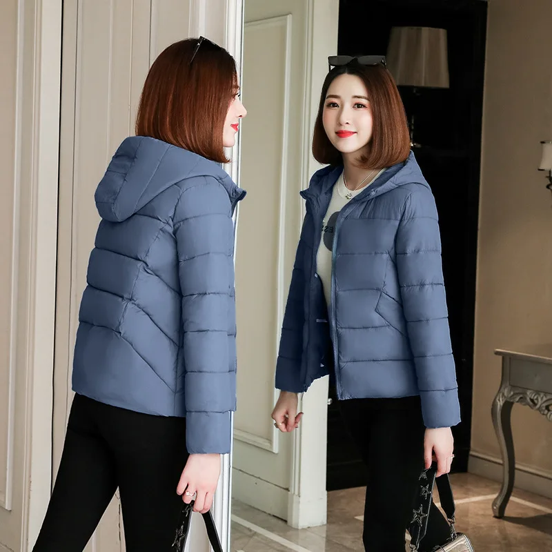Winter New Products Short Cotton-padded Clothes Women's Korean-style Slim Fit Hooded down Jacket Cotton-padded Clothes Fat