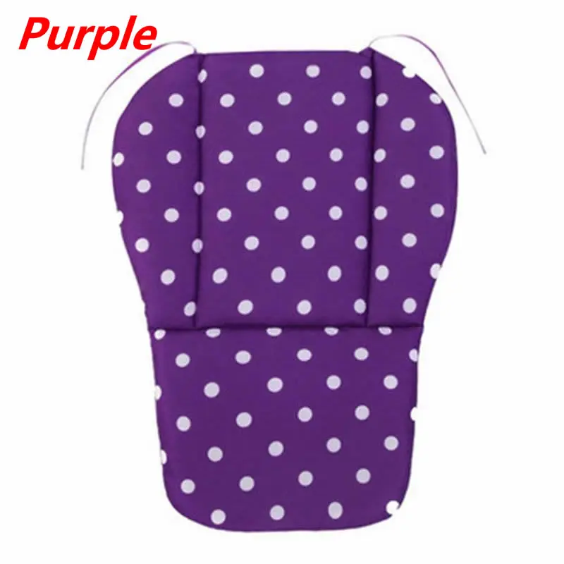 Purple Подушка для детской коляски, детская коляска, стул для столовой, безопасная спинка сиденья, теплая Двусторонняя хлопковая подкладка, универсальные утолщенные подушки - Цвет: Purple