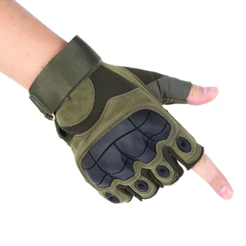 

Tactical Fingerless Gloves Military Army Shooting Bicycle Paintball Airsoft Carbon Hard Knuckle Half Finger Gloves 3 Colors