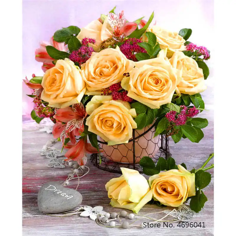 

Painting By Numbers Frameworks Coloring By Numbers Home Decor Pictures Flowers Vase Decorations RSB8126