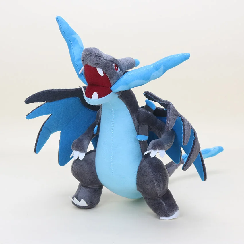 10 ''аниме, плюшевая Мега Новинка Charizard XY плюшевые игрушки синий Charizard мягкие куклы Подарочные игрушки 25-28 см