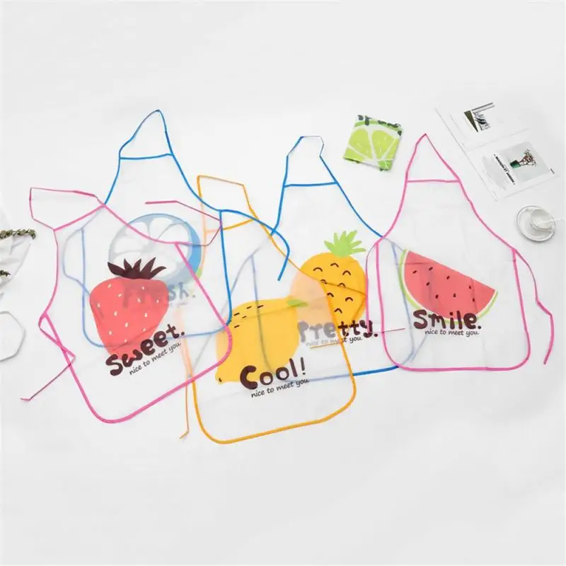 New Fruits Apron Sleeveless Waterproof Anti-oil Aprons Kitchen Cooking Waist Bib Creative Women Apron For Kitchen
