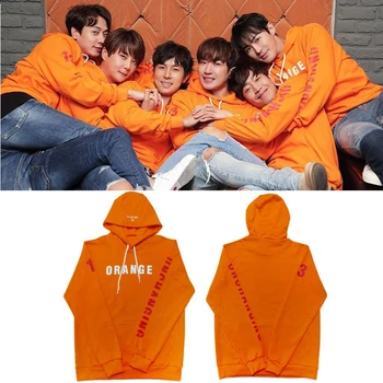 

Mainlead Shinhwa Live Unchanging Orange Cap Hoodie Lee Min-Woo Kim Dongwan Unisex