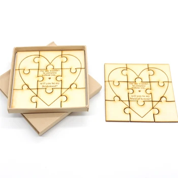 

Personalized Ring Bearer wooden puzzle Gifts Jigsaw Gifts for To Wedding Bridesmaid / Maid of honour